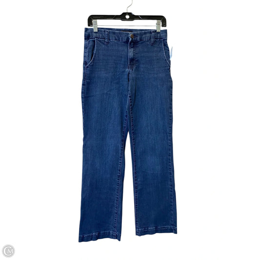 Jeans Straight By Banana Republic In Blue Denim, Size: 4