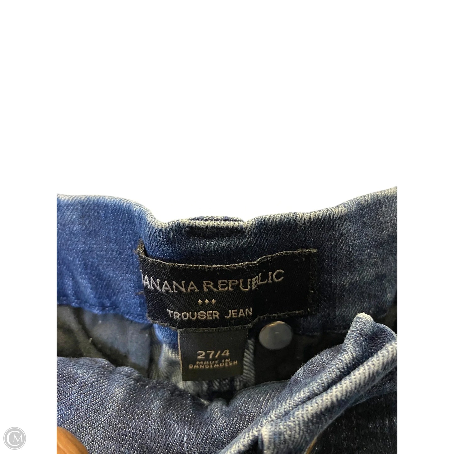 Jeans Straight By Banana Republic In Blue Denim, Size: 4