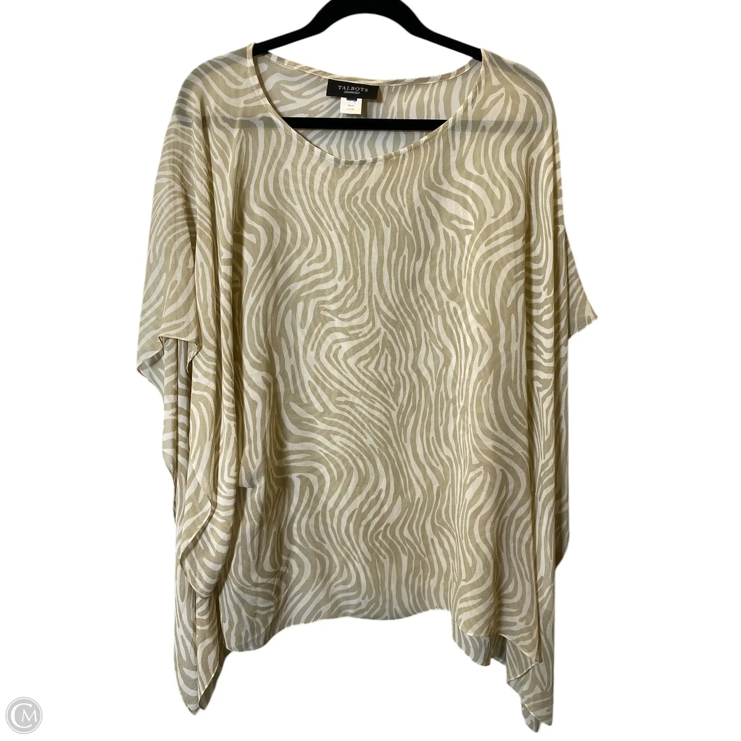 Top Short Sleeve By Talbots In Animal Print, Size: Xl