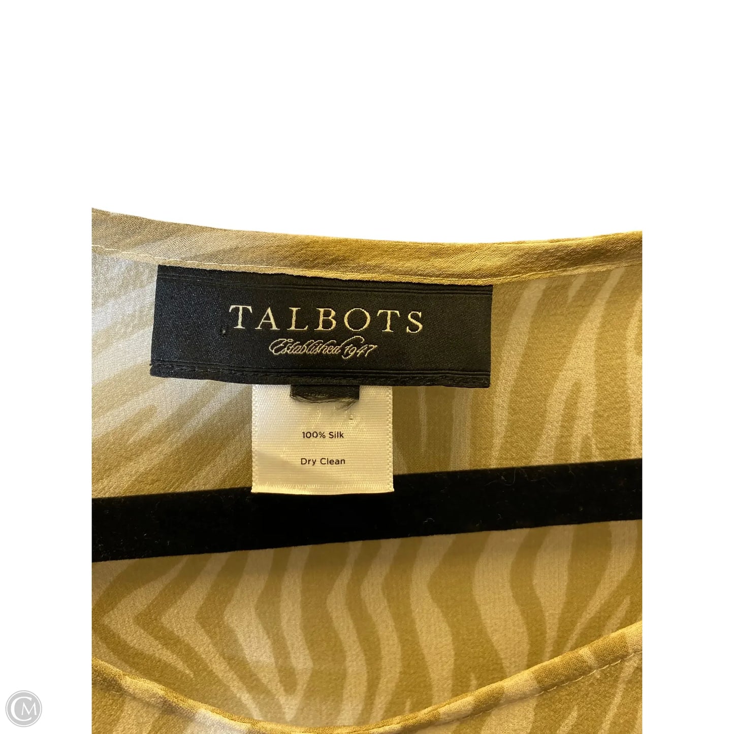 Top Short Sleeve By Talbots In Animal Print, Size: Xl