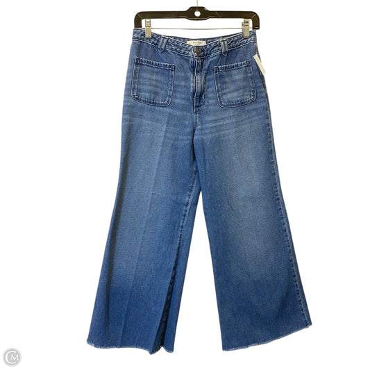 Jeans Wide Leg By Abercrombie And Fitch In Blue Denim, Size: 6