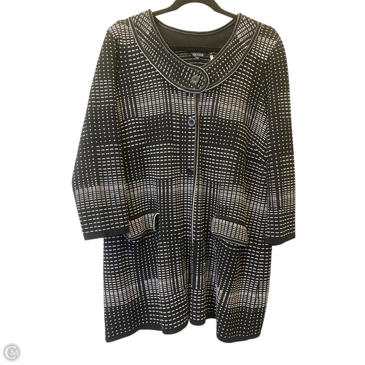 Cardigan By Nic + Zoe In Black & White, Size: Xl