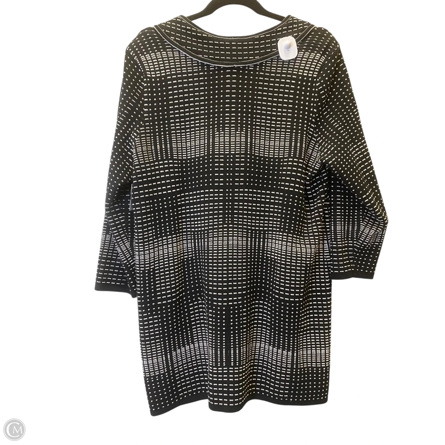 Cardigan By Nic + Zoe In Black & White, Size: Xl