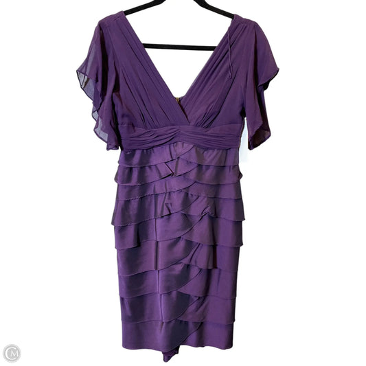 Dress Party Short By Adrianna Papell In Purple, Size: S