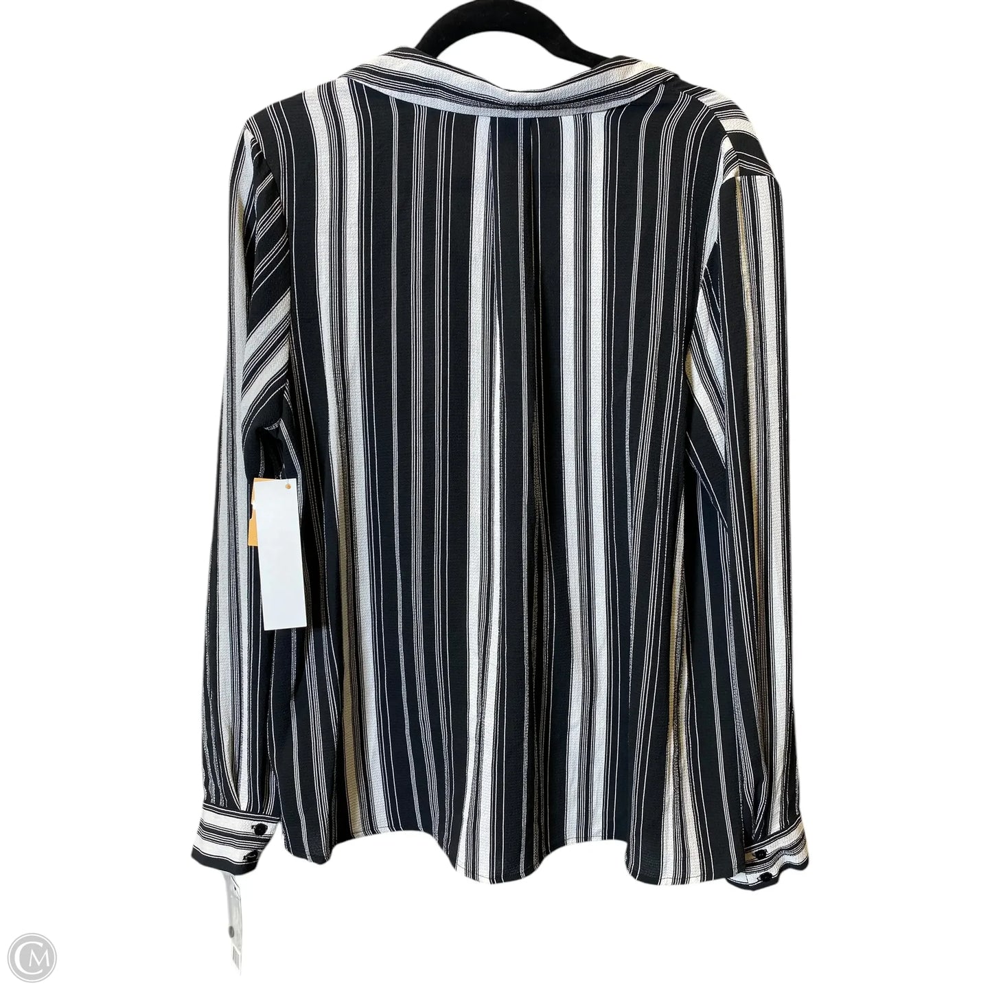 Top Long Sleeve By Zac And Rachel In Striped Pattern, Size: L