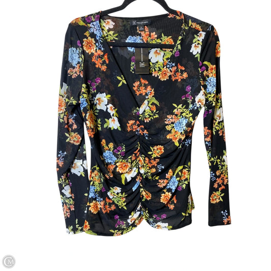Blouse Long Sleeve By Inc In Floral Print, Size: M