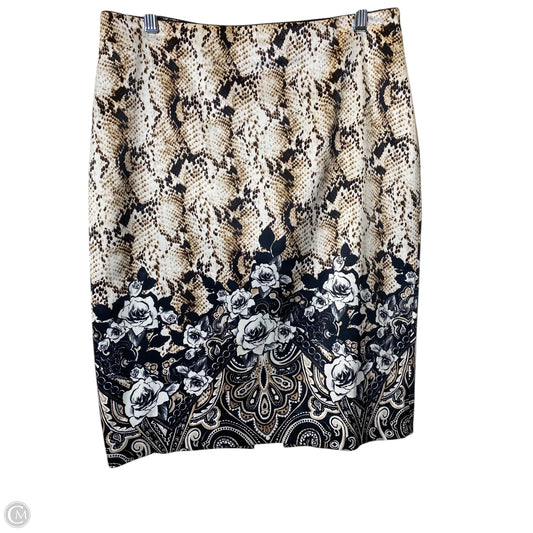Skirt Midi By White House Black Market In Animal Print, Size: 8