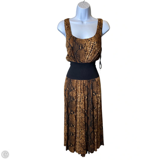 Dress Casual Midi By Calvin Klein In Animal Print, Size: M