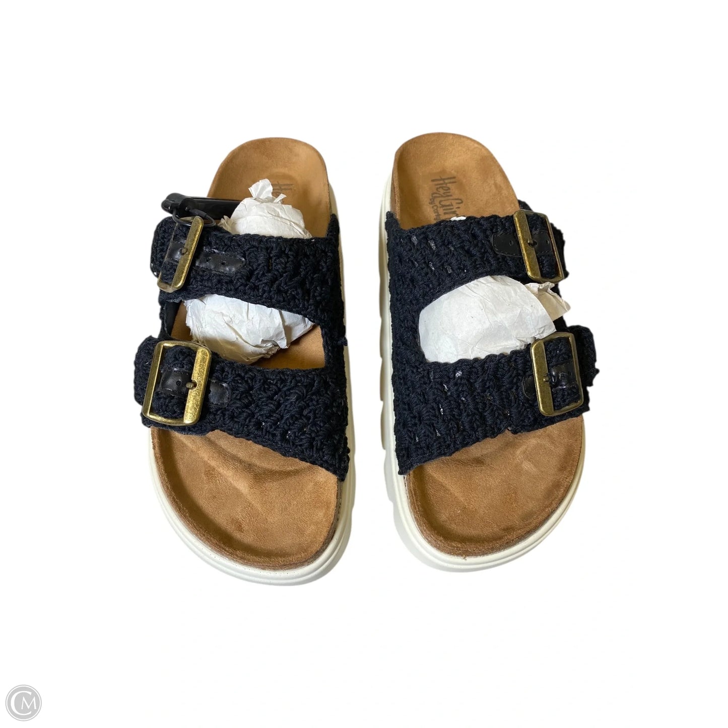 Sandals Heels Platform By Clothes Mentor In Black, Size: 10