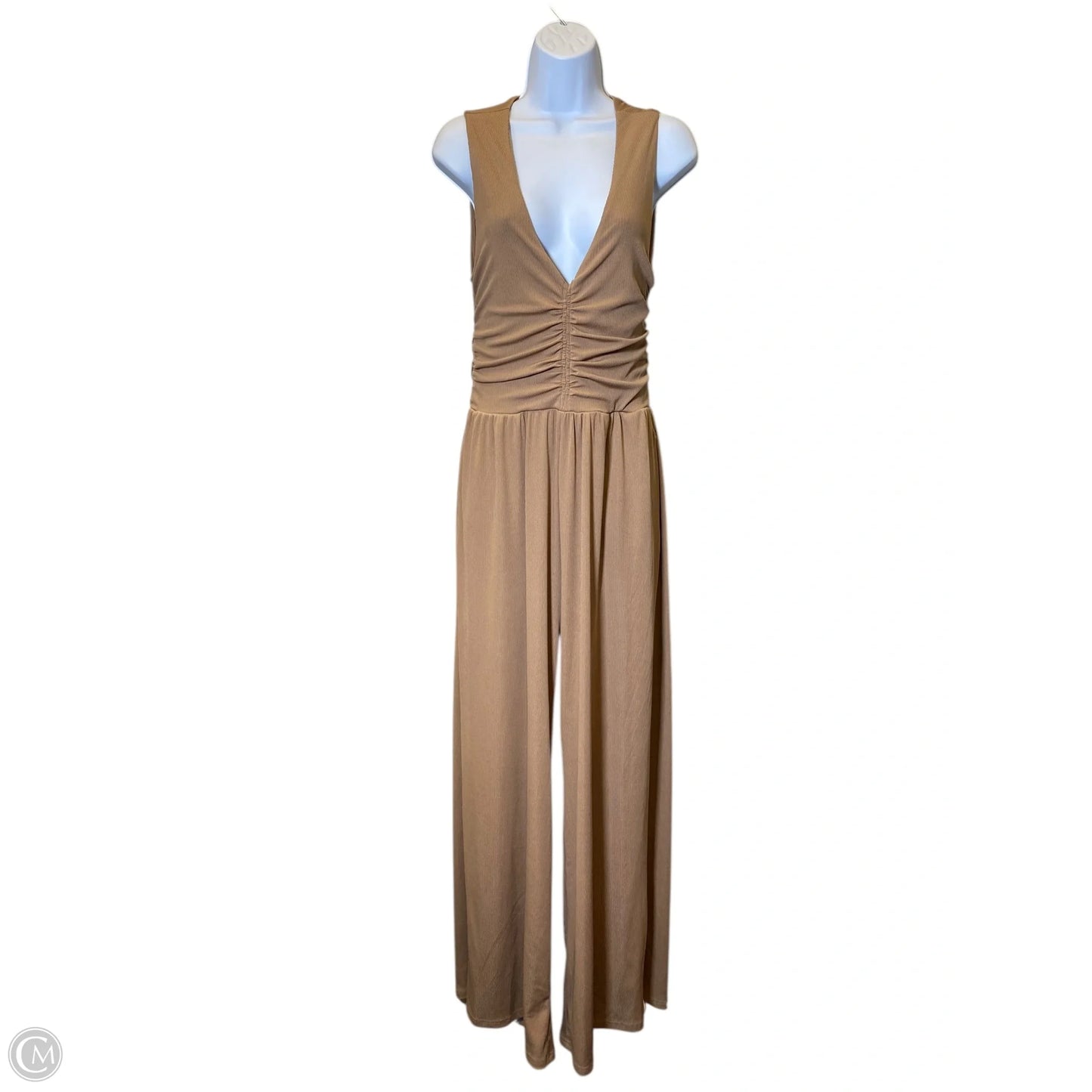 Jumpsuit By Cider In Tan, Size: L
