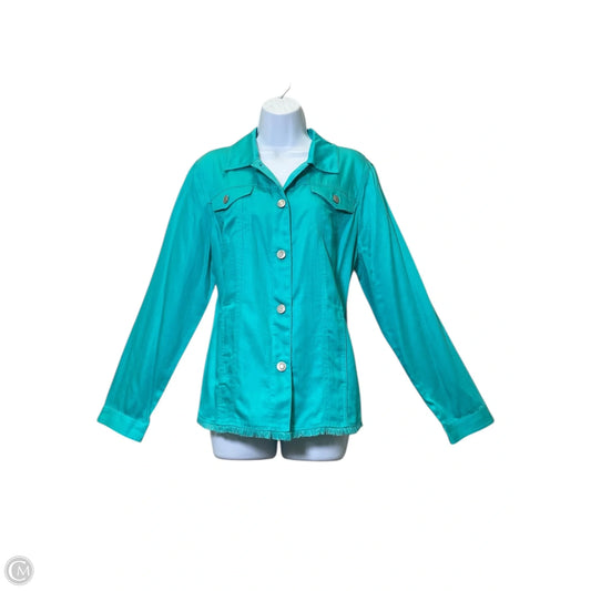 Jacket Other By Chicos In Aqua, Size: L