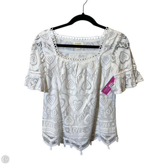 Top Short Sleeve By Maeve In White, Size: Xs