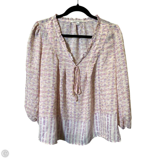 Top Long Sleeve By Zac And Rachel In Pink, Size: L