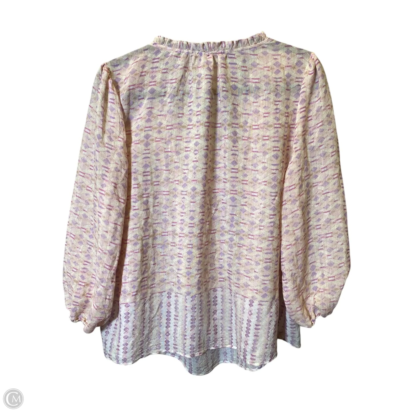 Top Long Sleeve By Zac And Rachel In Pink, Size: L