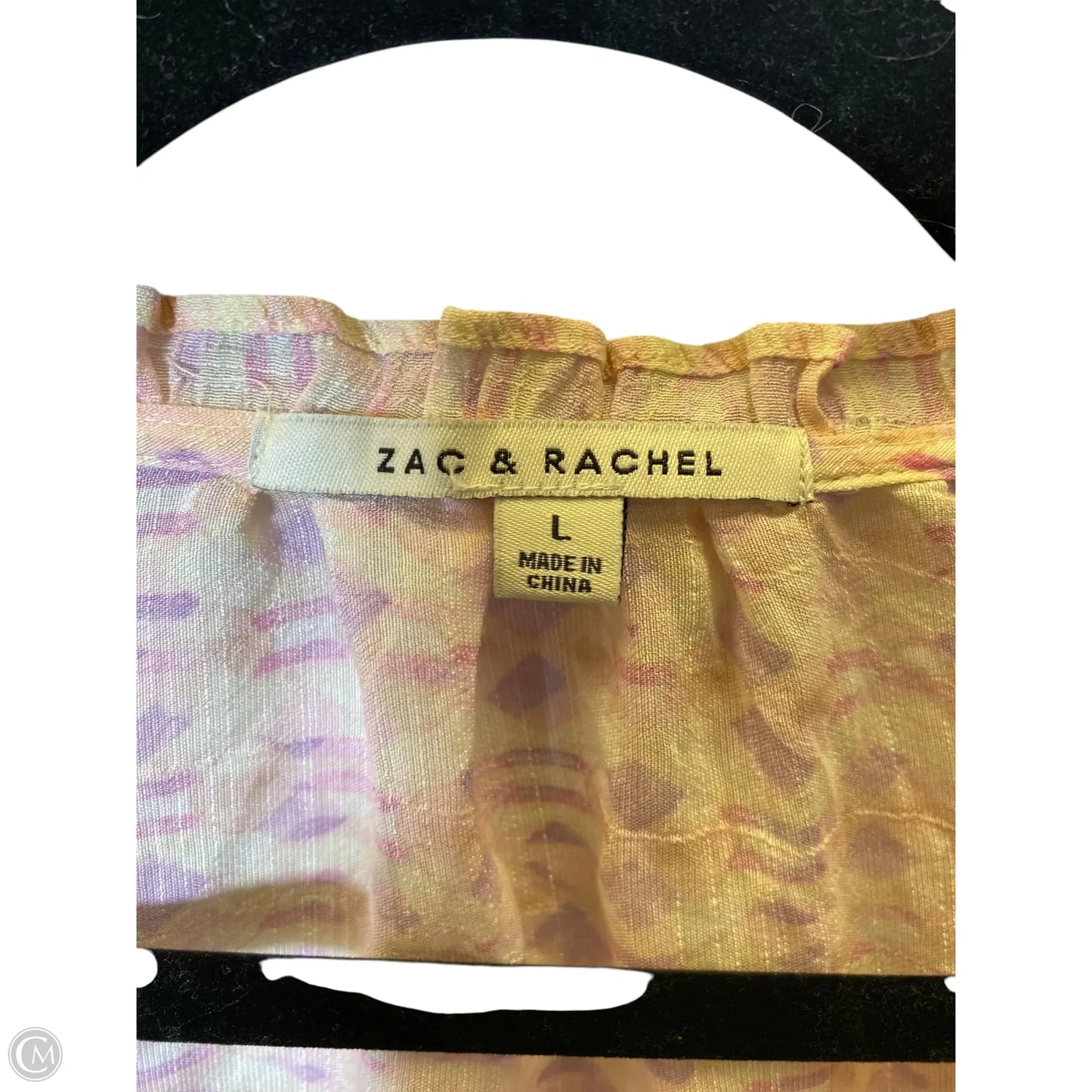 Top Long Sleeve By Zac And Rachel In Pink, Size: L