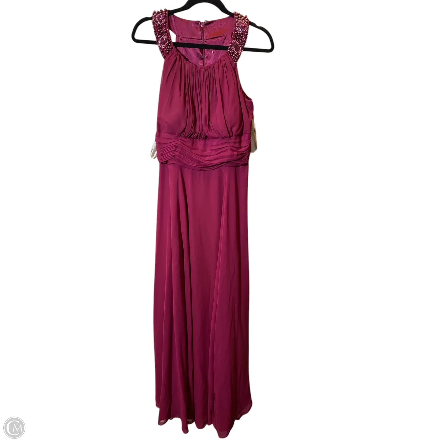 Dress Party Long By Clothes Mentor In Maroon, Size: M