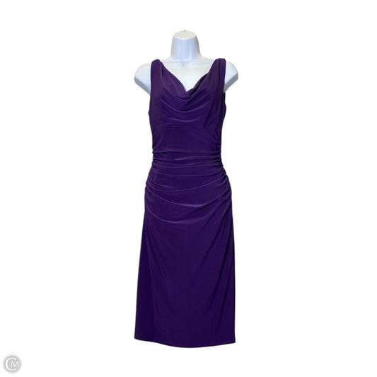 Dress Casual Midi By Lauren By Ralph Lauren In Purple, Size: S