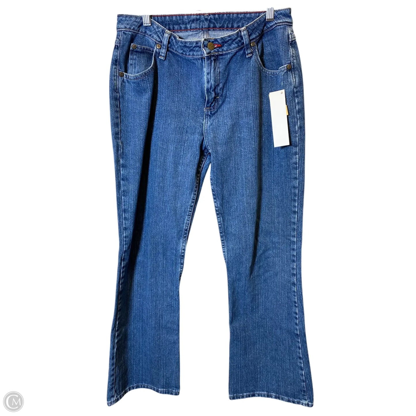 Jeans Flared By Wrangler In Blue Denim, Size: 10