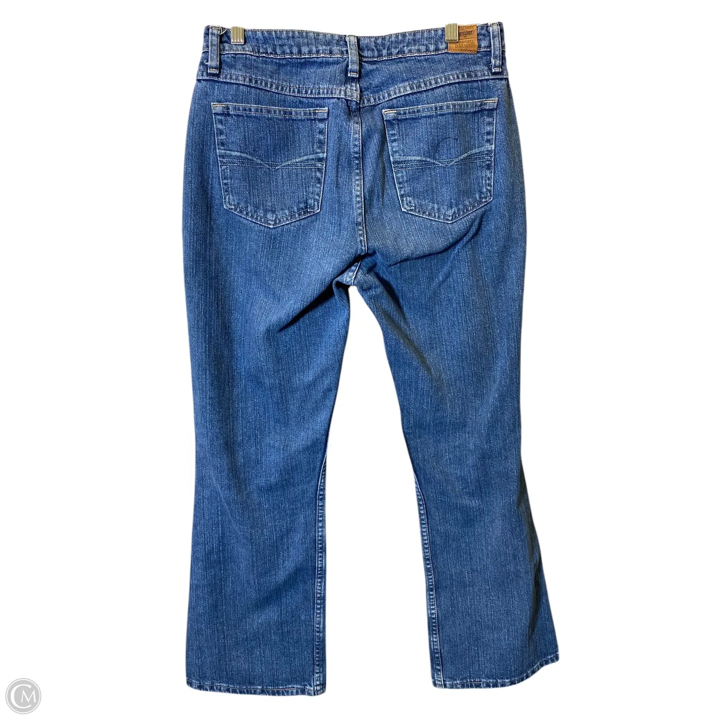 Jeans Flared By Wrangler In Blue Denim, Size: 10