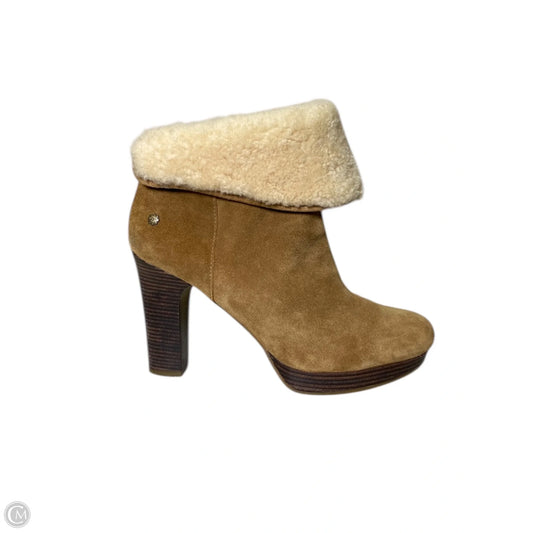 Boots Designer By Ugg In Brown, Size: 9
