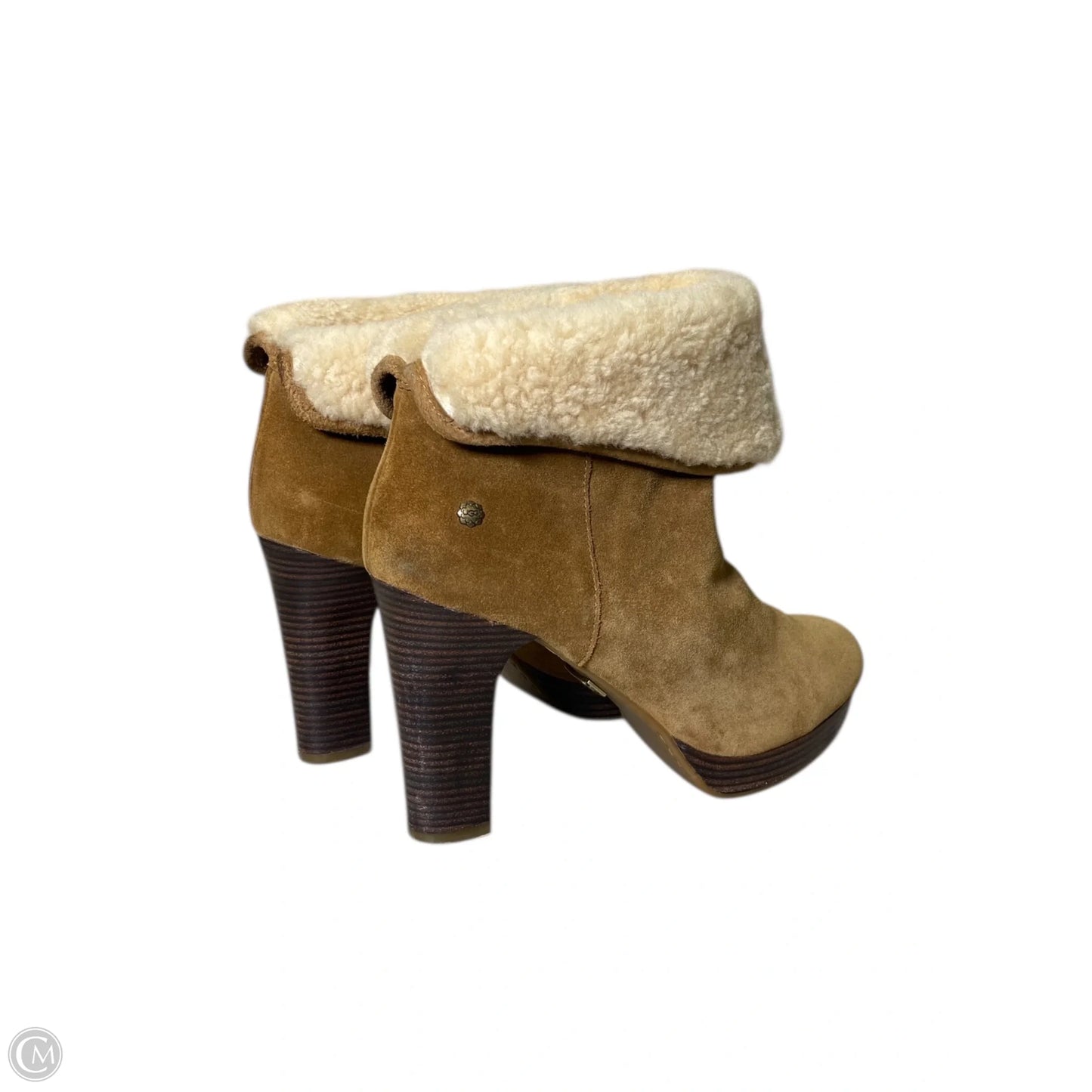 Boots Designer By Ugg In Brown, Size: 9