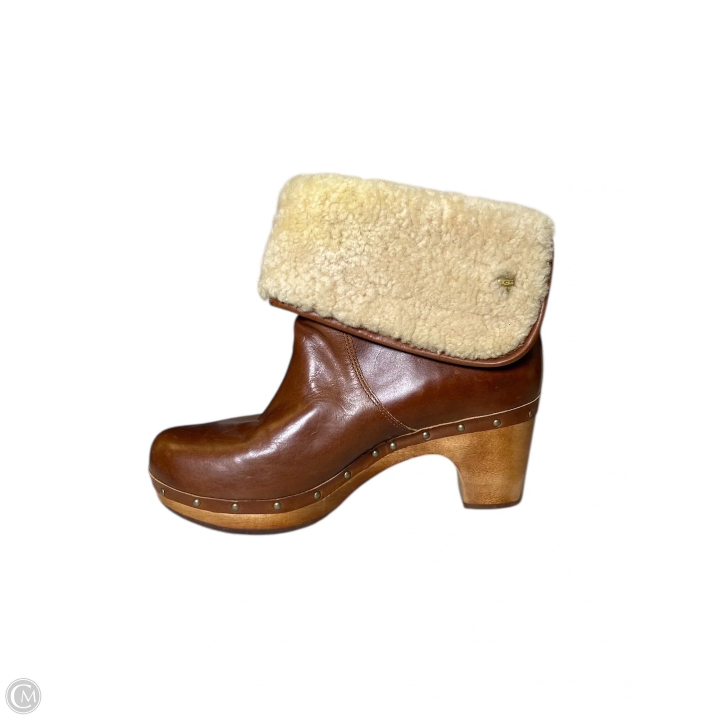 Boots Designer By Ugg In Brown, Size: 9