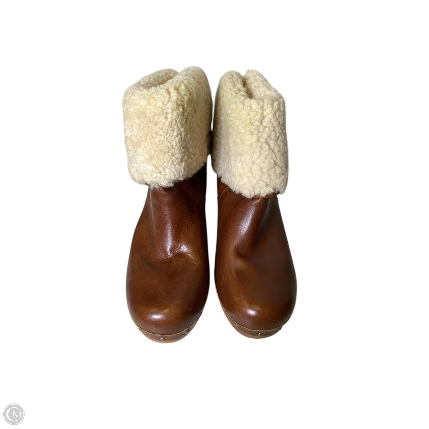 Boots Designer By Ugg In Brown, Size: 9