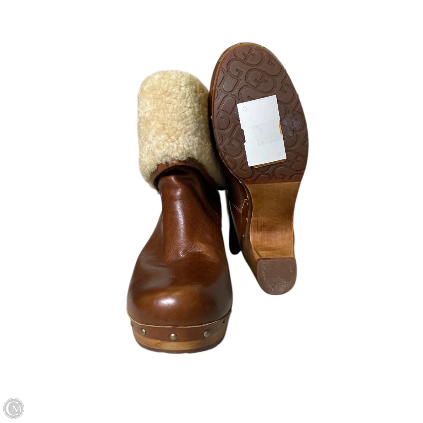 Boots Designer By Ugg In Brown, Size: 9