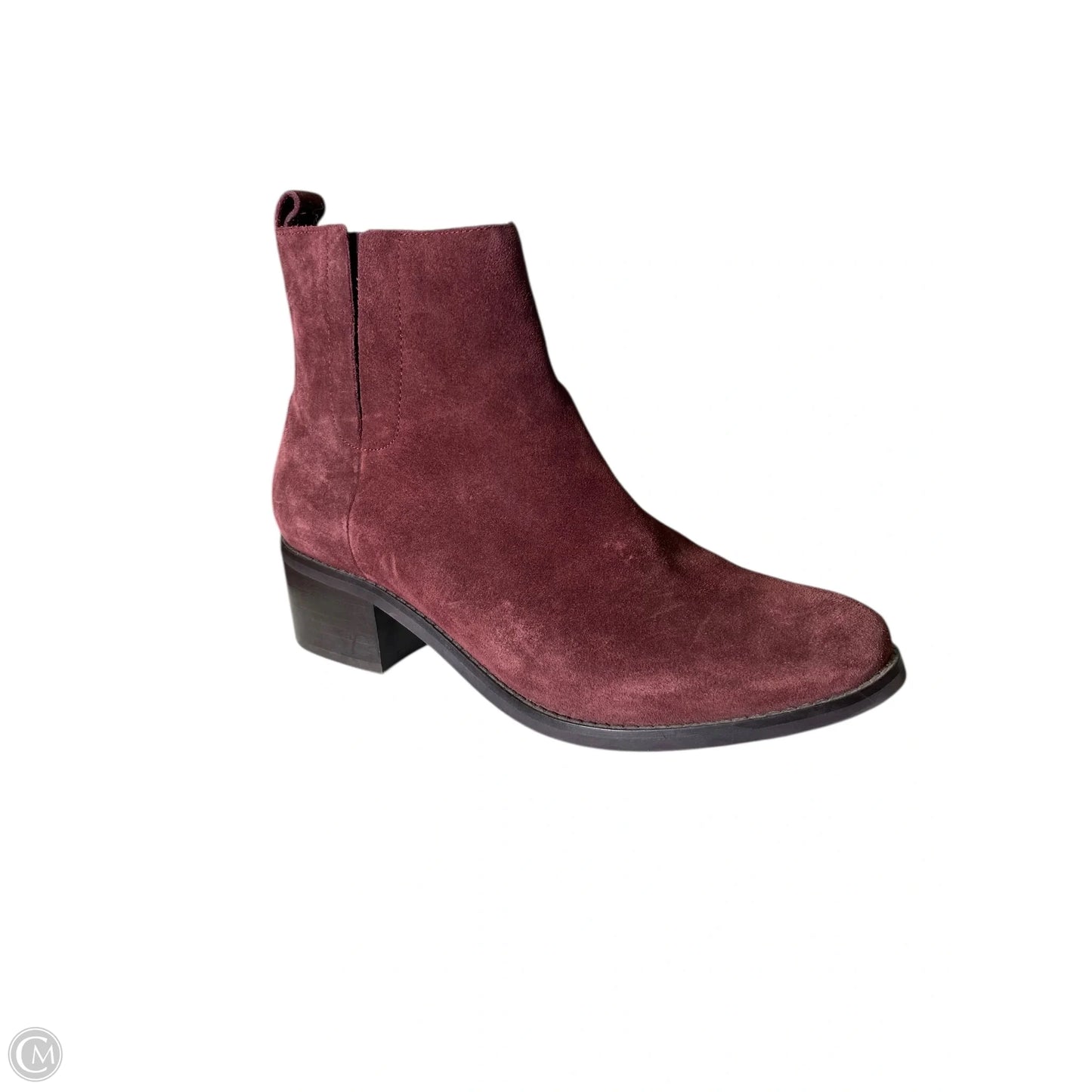 Boots Ankle Flats By Cole-haan In Maroon, Size: 8.5