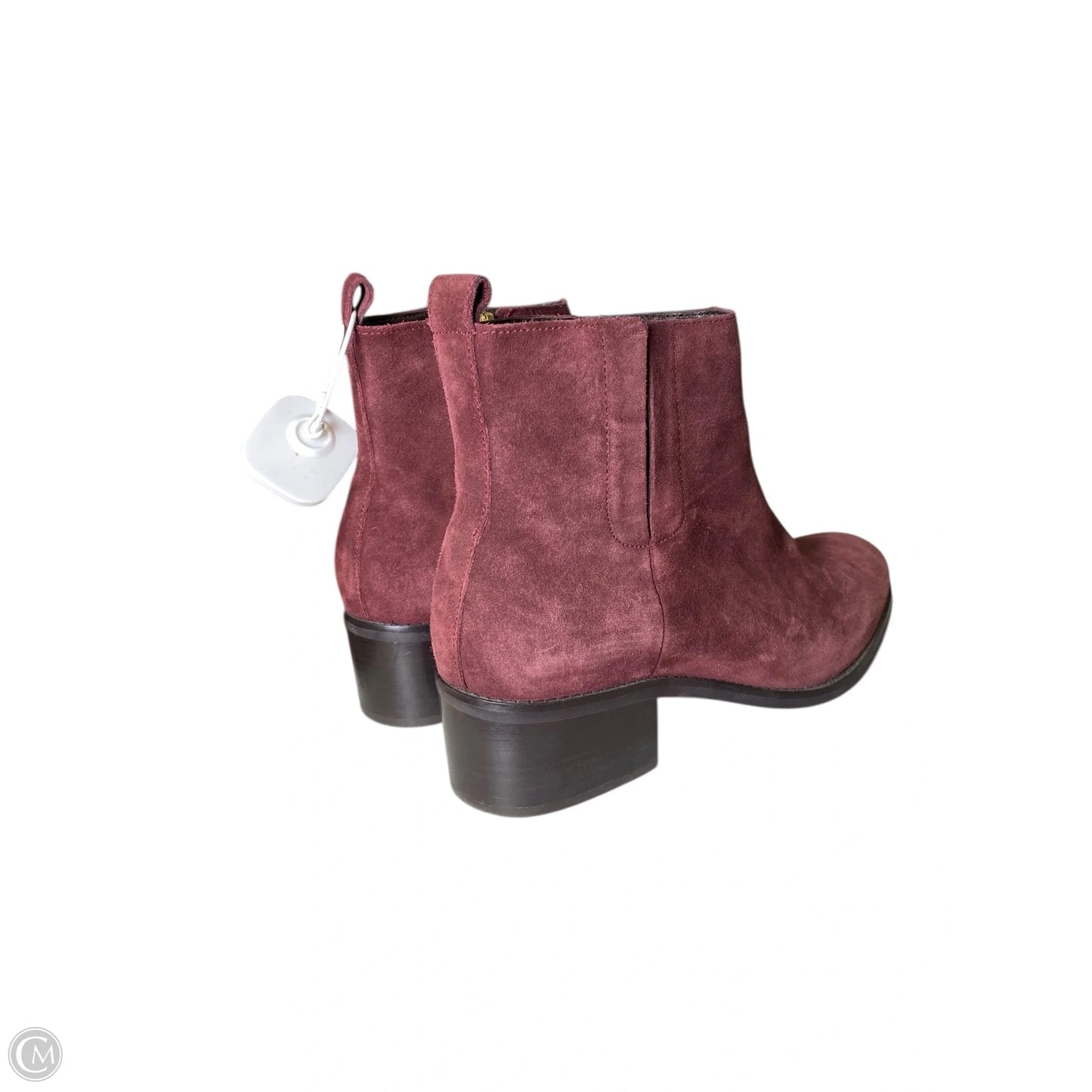 Boots Ankle Flats By Cole-haan In Maroon, Size: 8.5