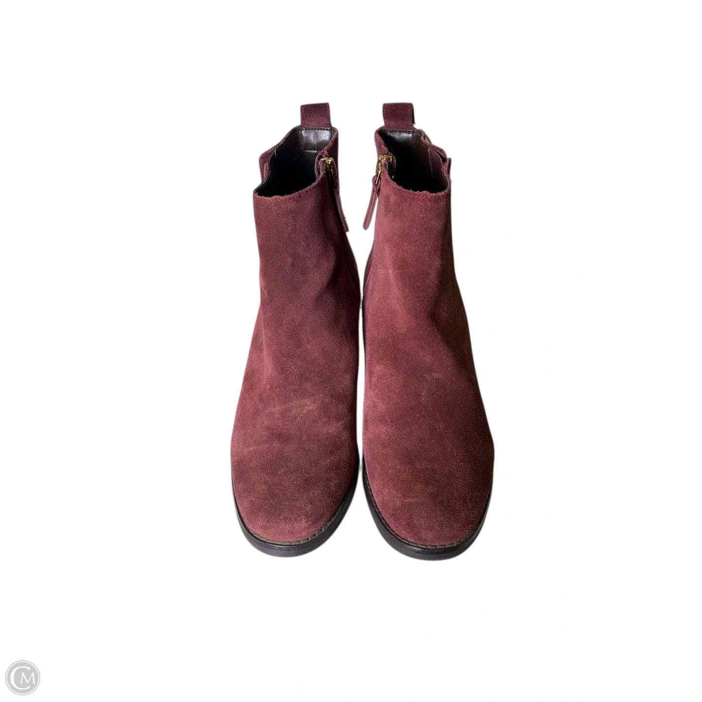 Boots Ankle Flats By Cole-haan In Maroon, Size: 8.5