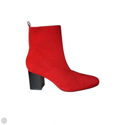 Boots Ankle Heels By Comfort Colors In Red, Size: 8