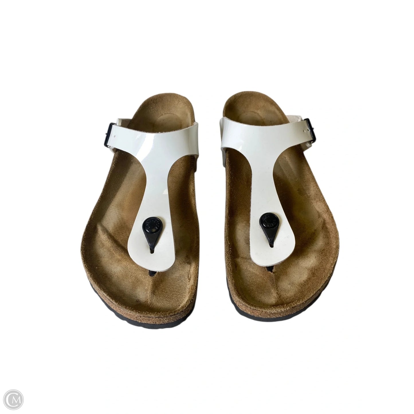 Sandals Flats By Birkenstock In White, Size: 8.5