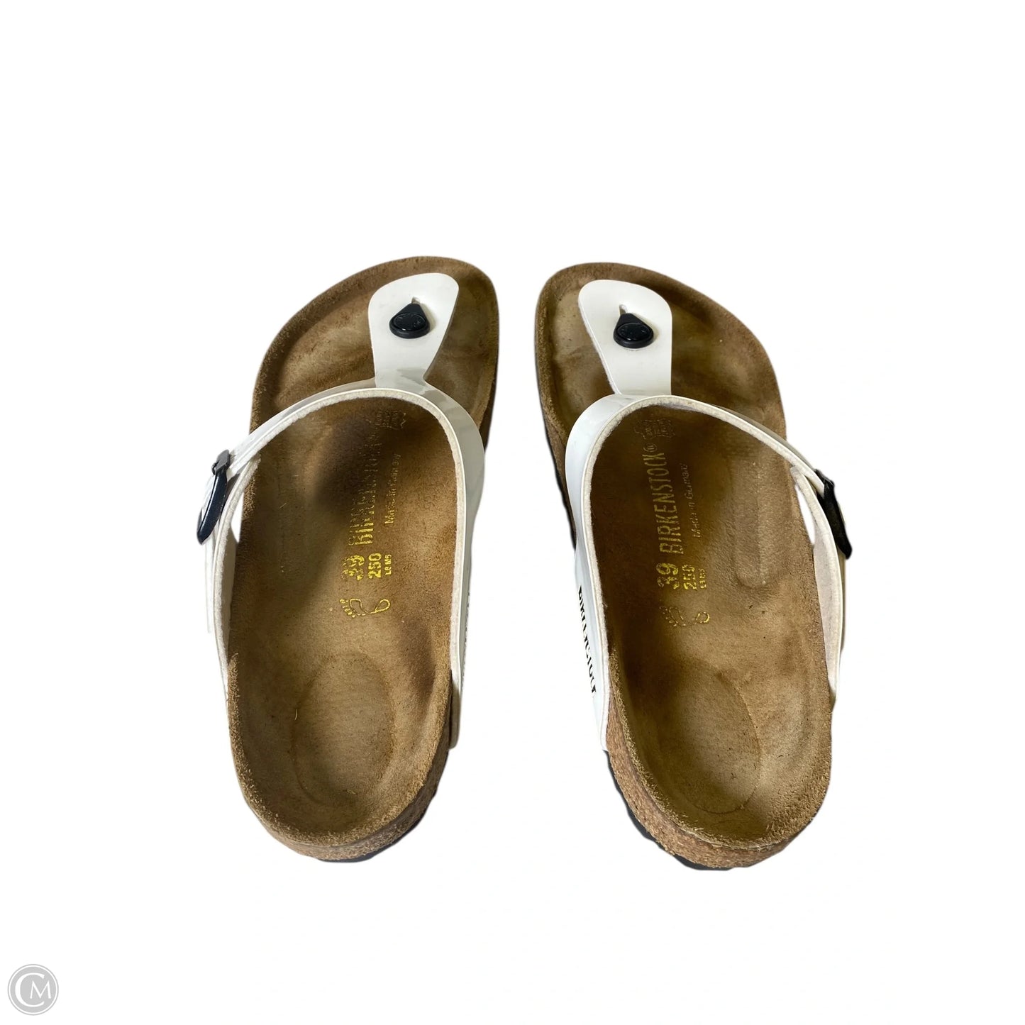 Sandals Flats By Birkenstock In White, Size: 8.5