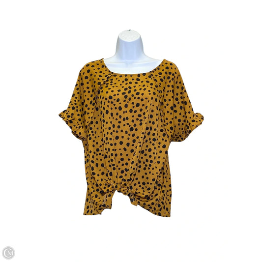 Top Short Sleeve By Umgee In Animal Print, Size: L
