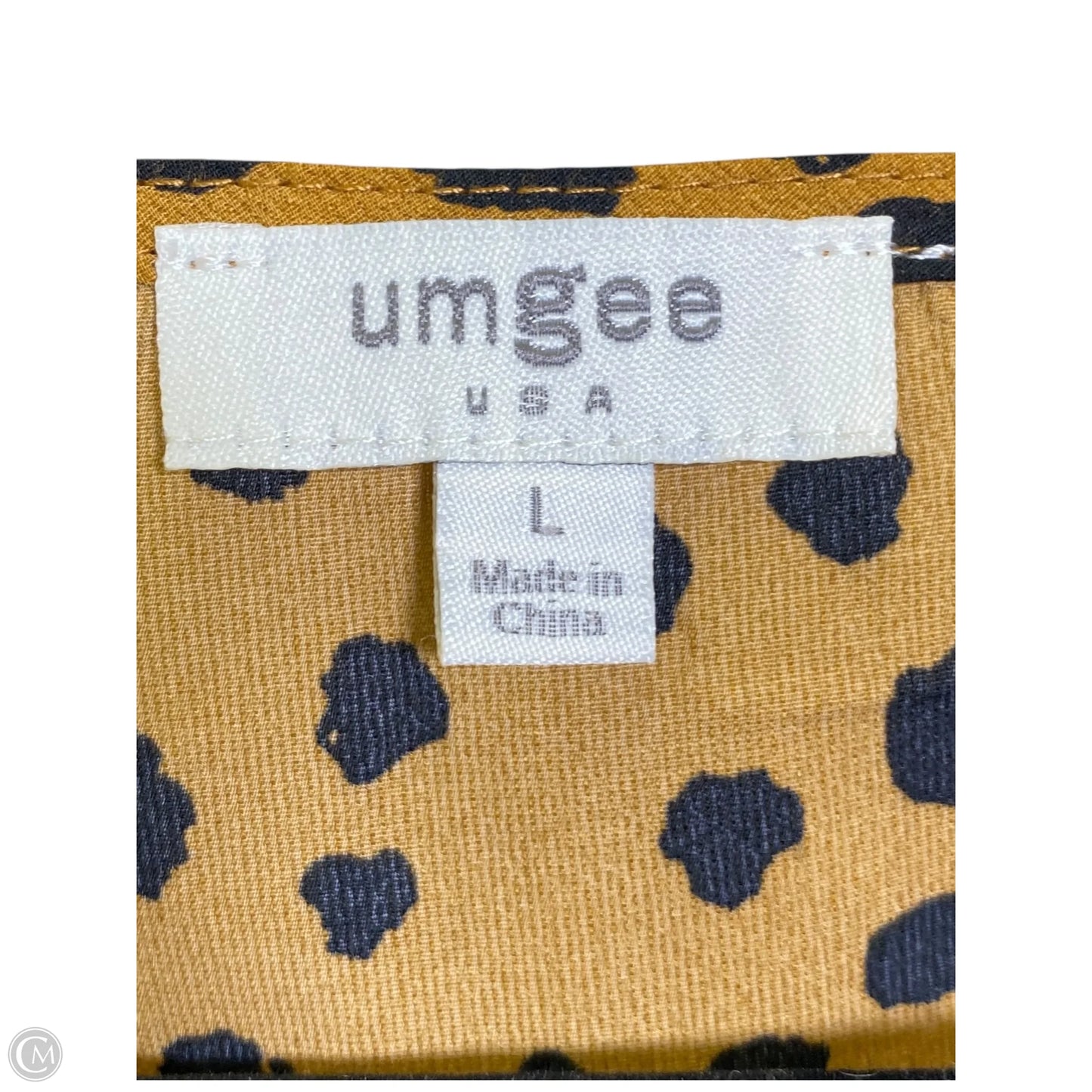 Top Short Sleeve By Umgee In Animal Print, Size: L