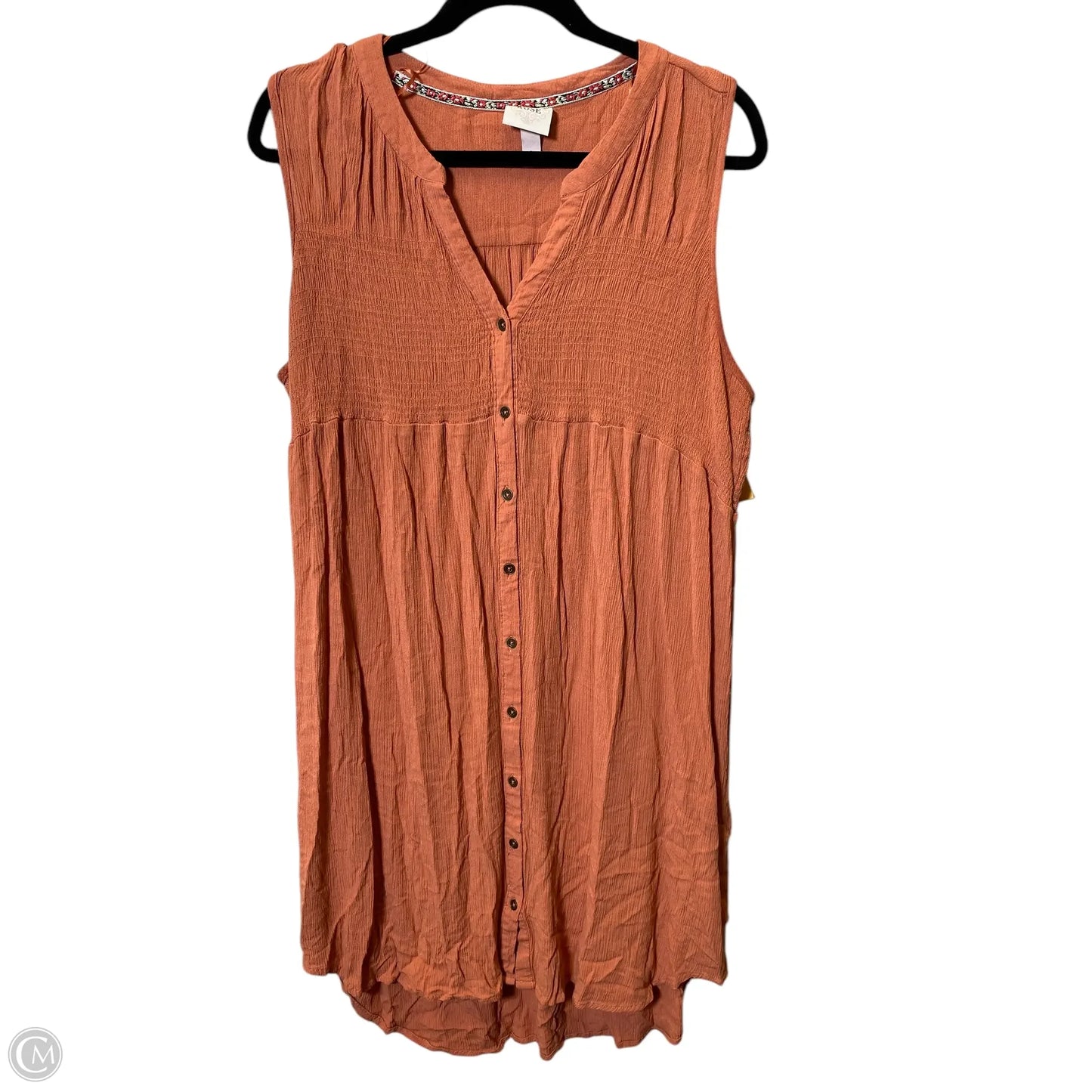 Dress Casual Short By Knox Rose In Orange, Size: L