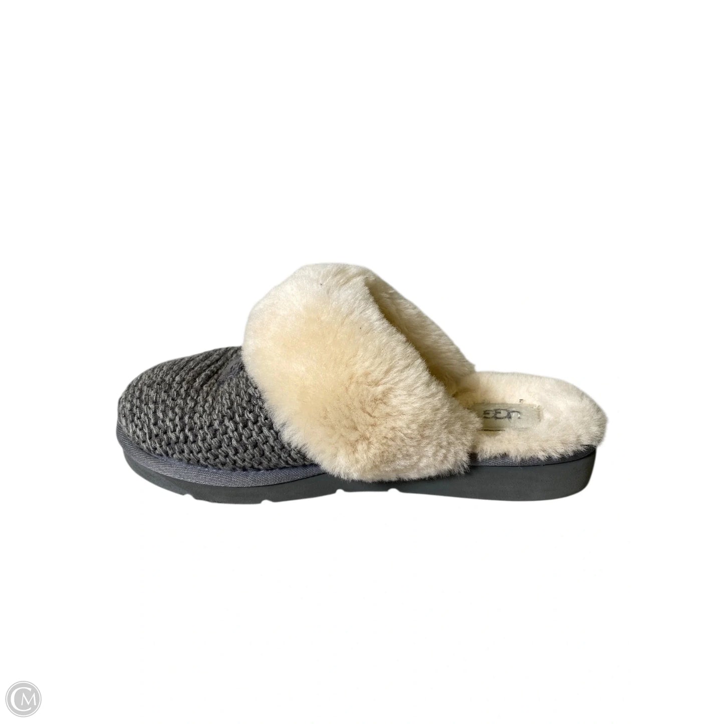Slippers Designer By Ugg In Grey, Size: 8