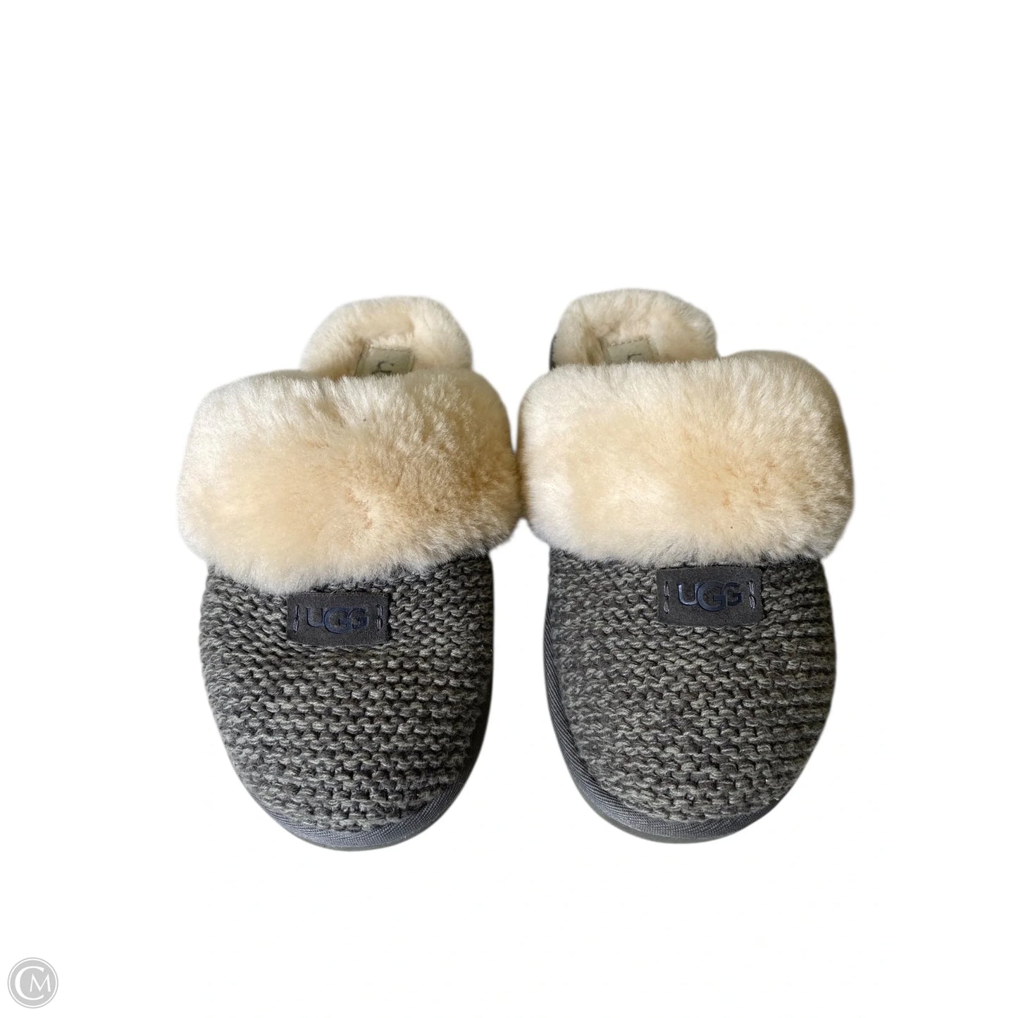 Slippers Designer By Ugg In Grey, Size: 8