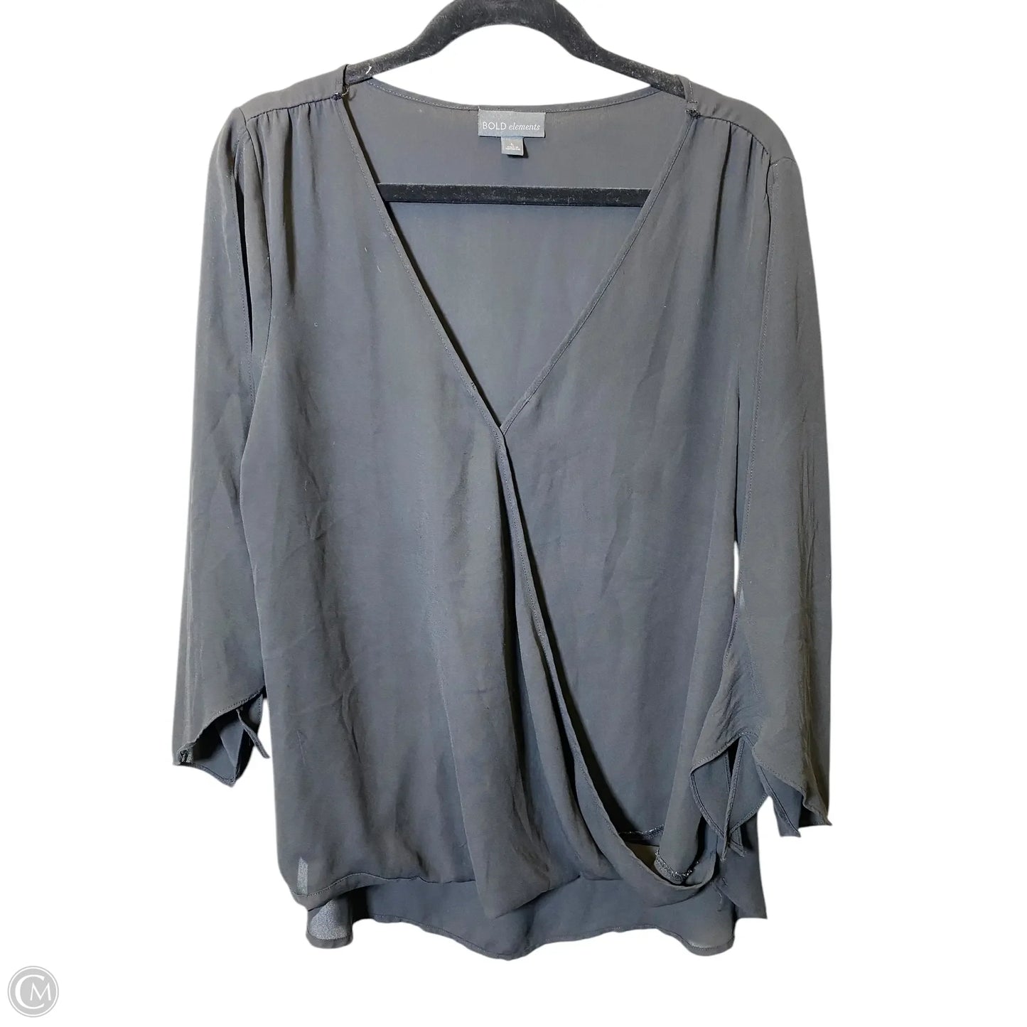 Top Long Sleeve By Bold Elements In Black, Size: L