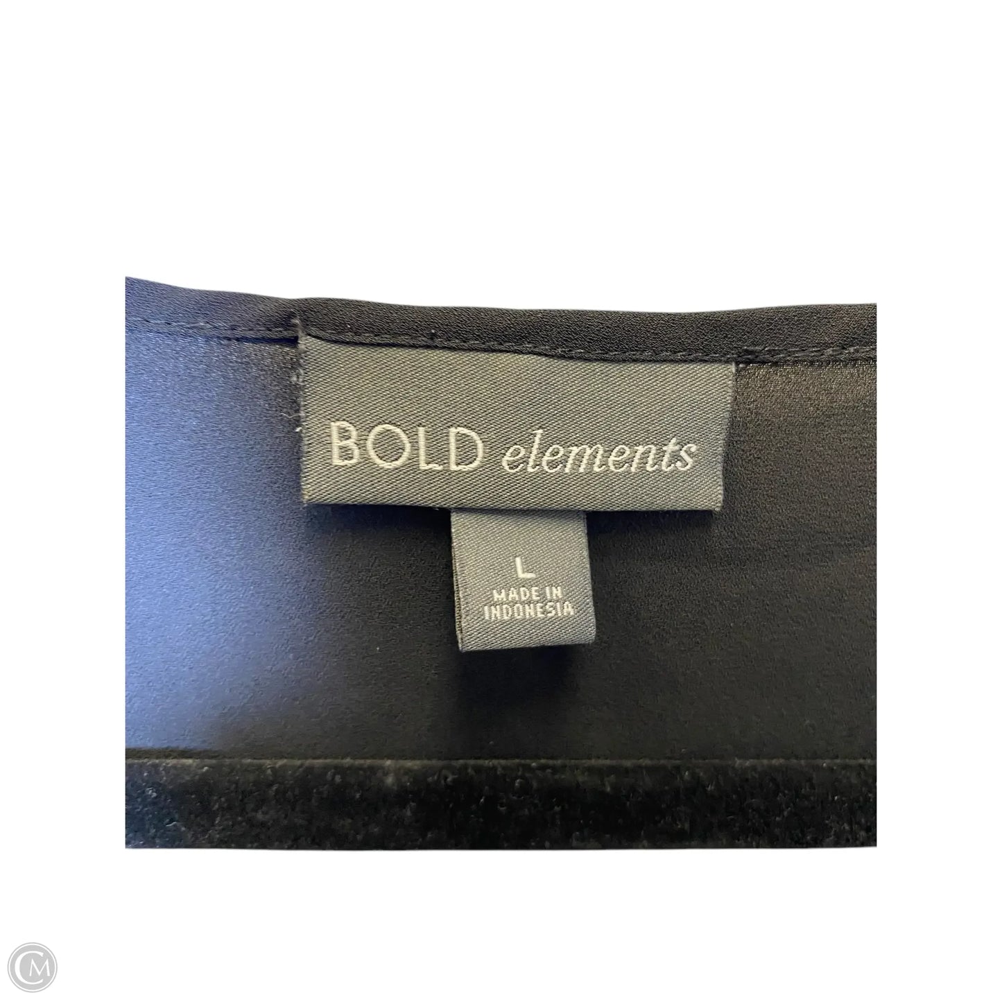 Top Long Sleeve By Bold Elements In Black, Size: L