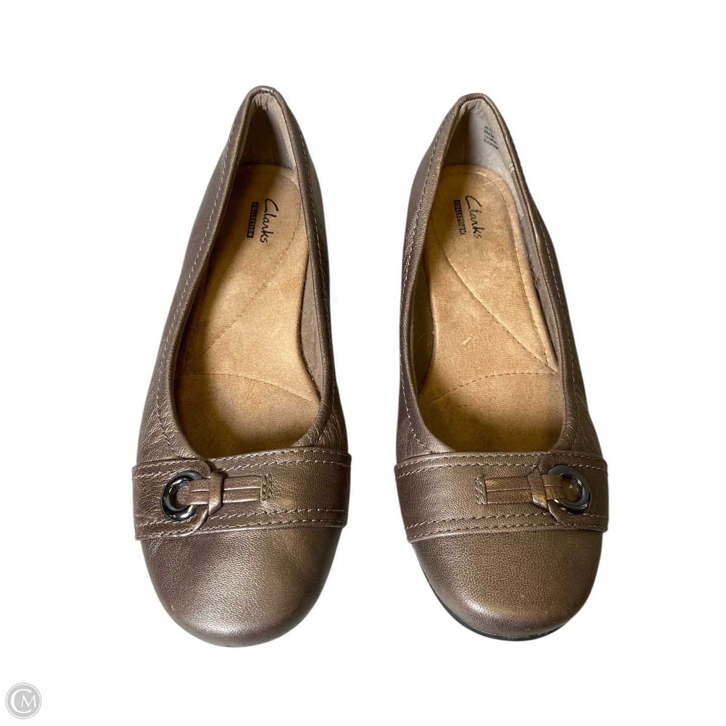 Shoes Flats By Clarks In Gold, Size: 7.5