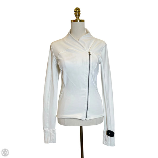 Athletic Jacket By Lululemon In White, Size: M