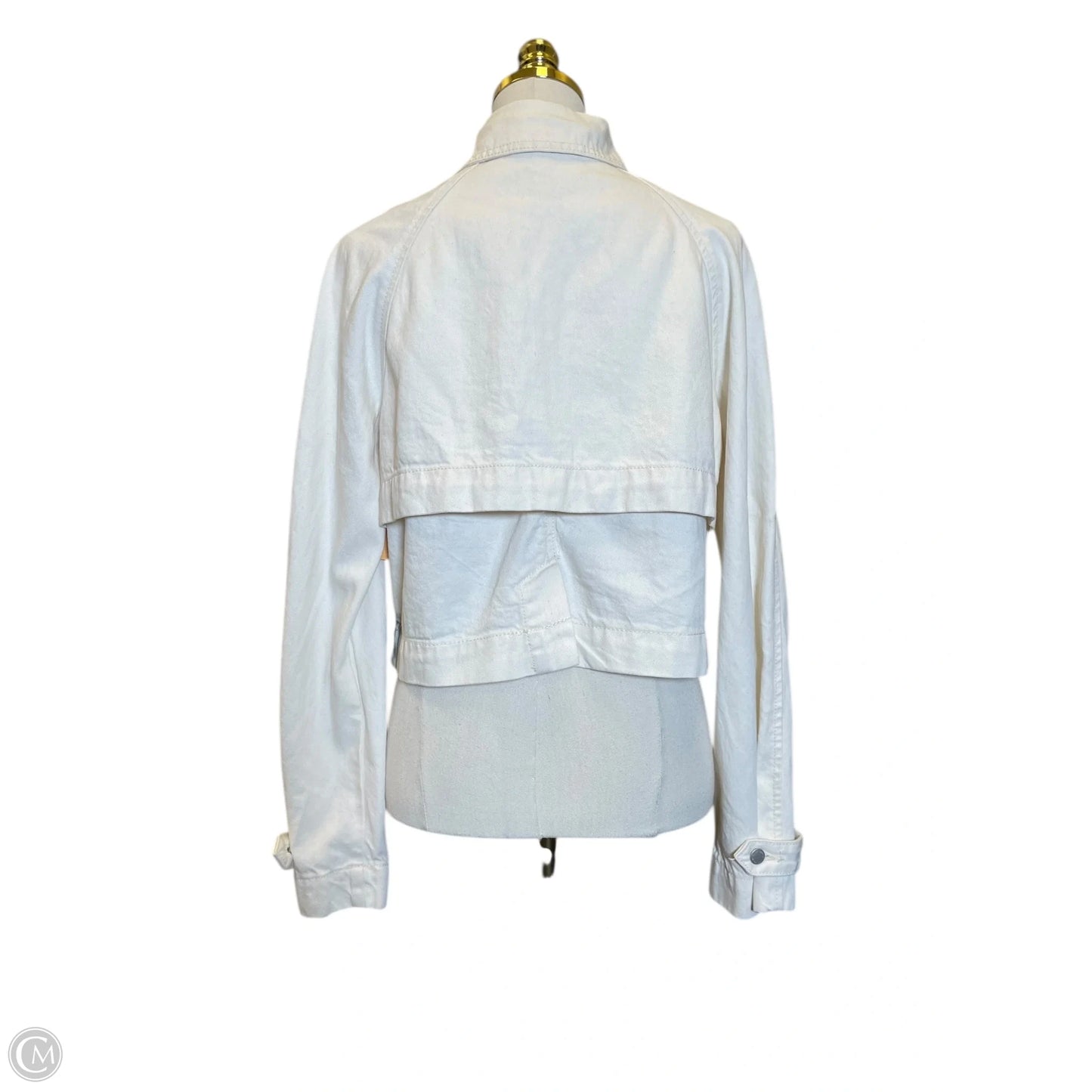 Athletic Jacket By Lululemon In White, Size: M