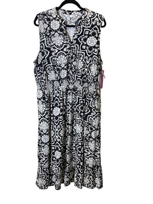 Dress Casual Maxi By Croft And Barrow In Black & White, Size: Xl