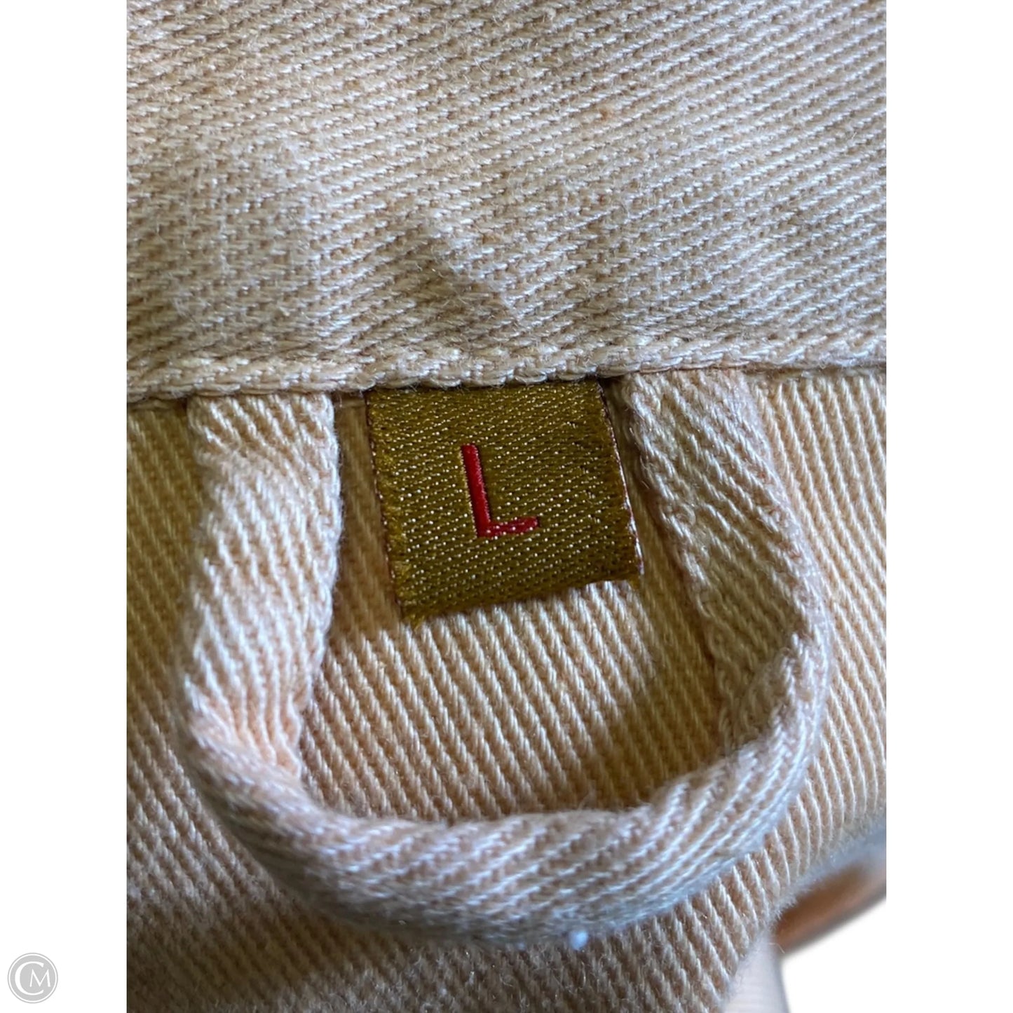 Jacket Denim By Clothes Mentor In Orange, Size: L