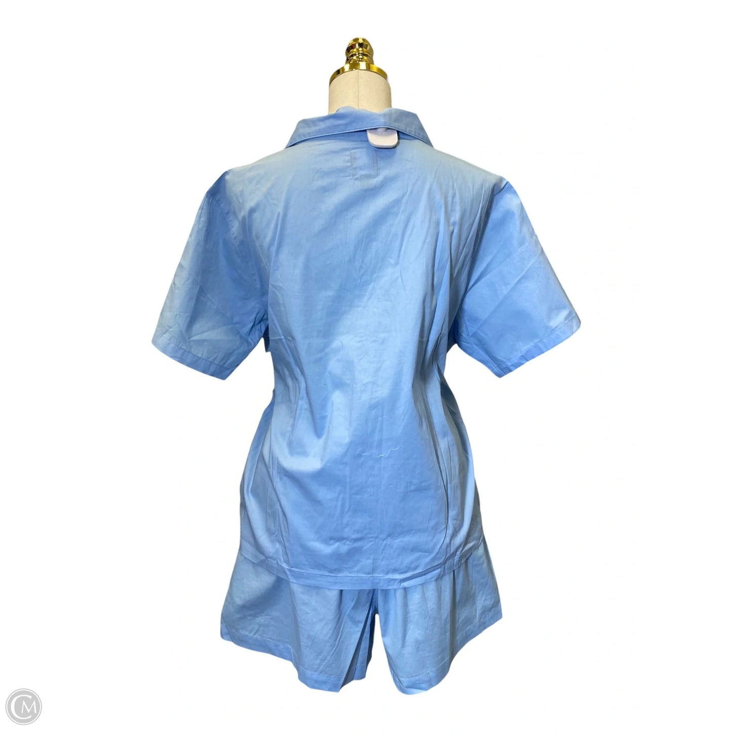 Top 2pc Short Sleeve By Gap In Blue, Size: L