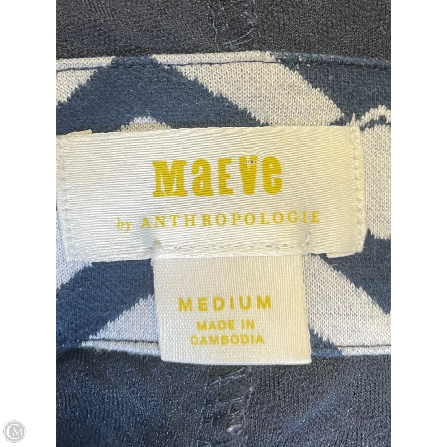 Top 3/4 Sleeve By Maeve In Navy, Size: M