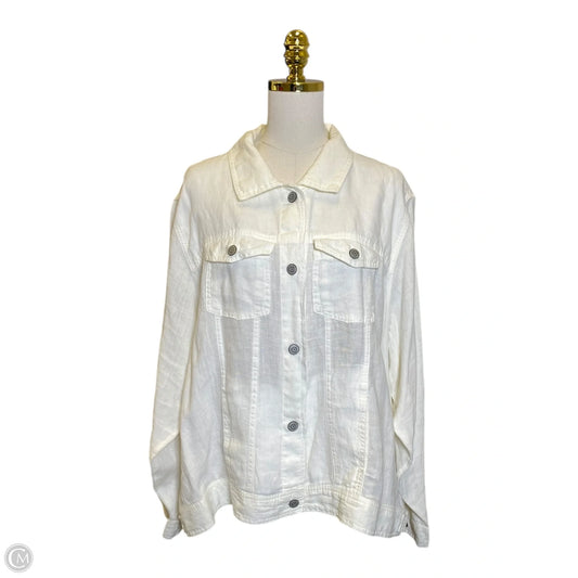 Top Long Sleeve By Jones New York In White, Size: 3x