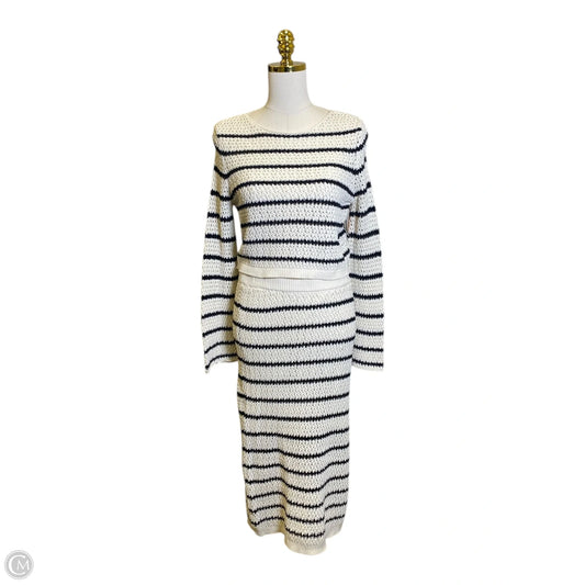 Top 2pc Long Sleeve By Clothes Mentor In Black & White, Size: L